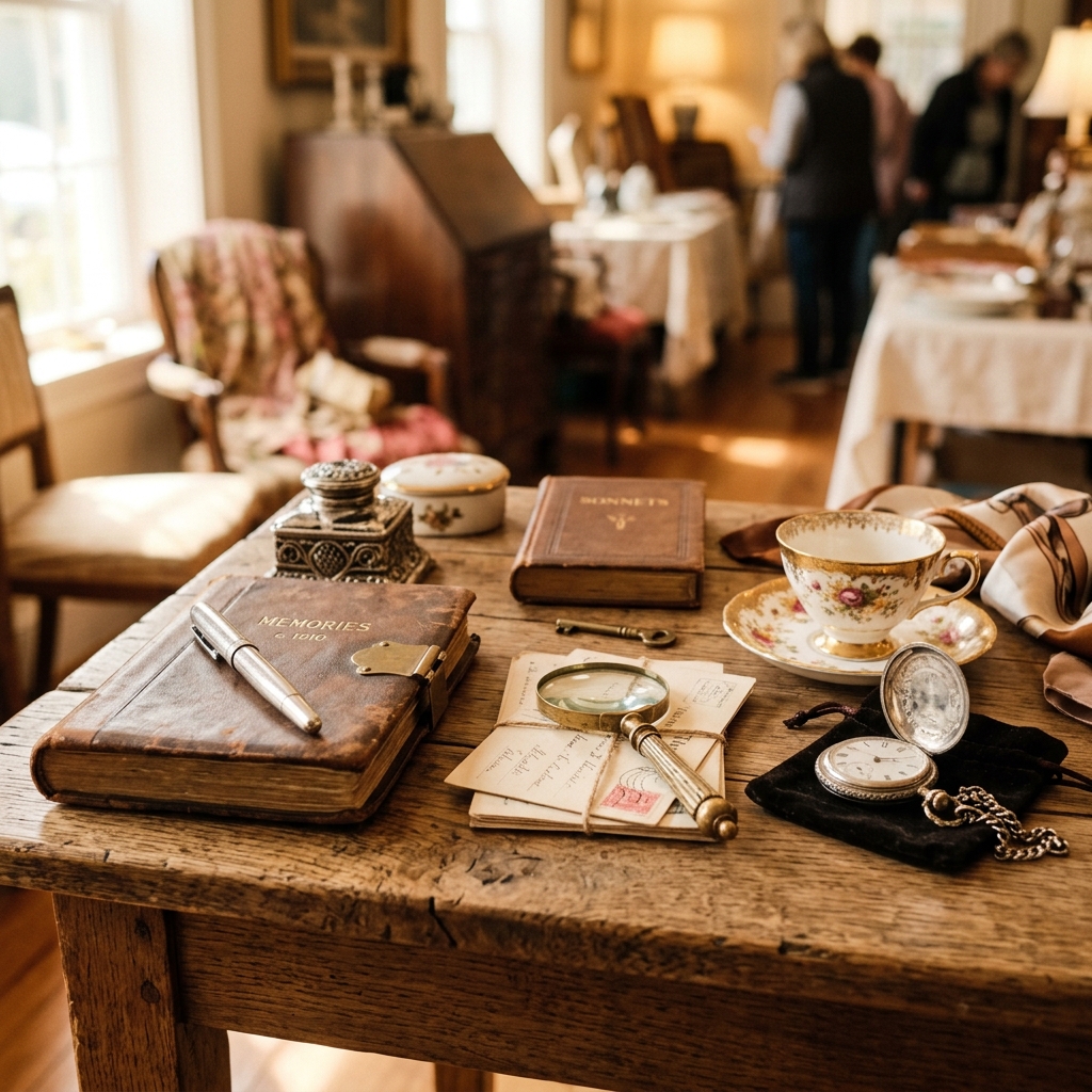 Carefully organized antiques